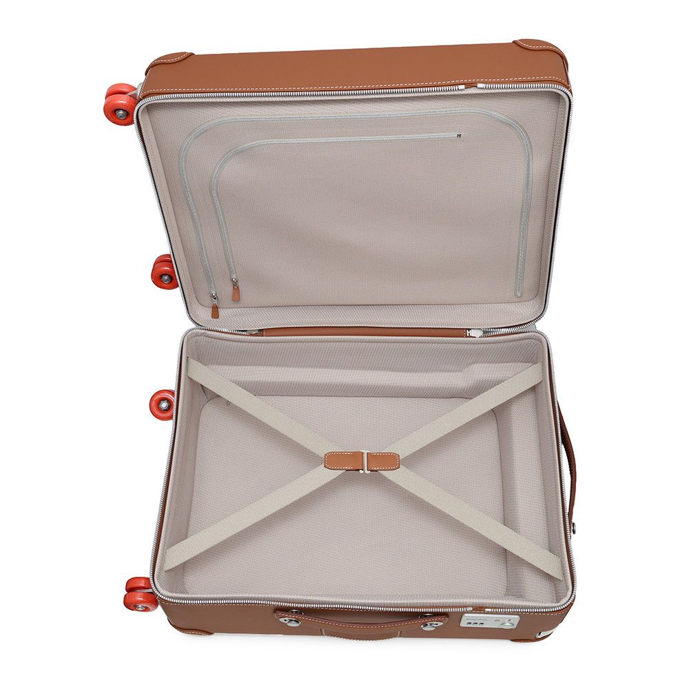 Hermes Carry Case Ro Ring Mobility Suitcase Forbe Orange Silver Taurillon Legat — view 4