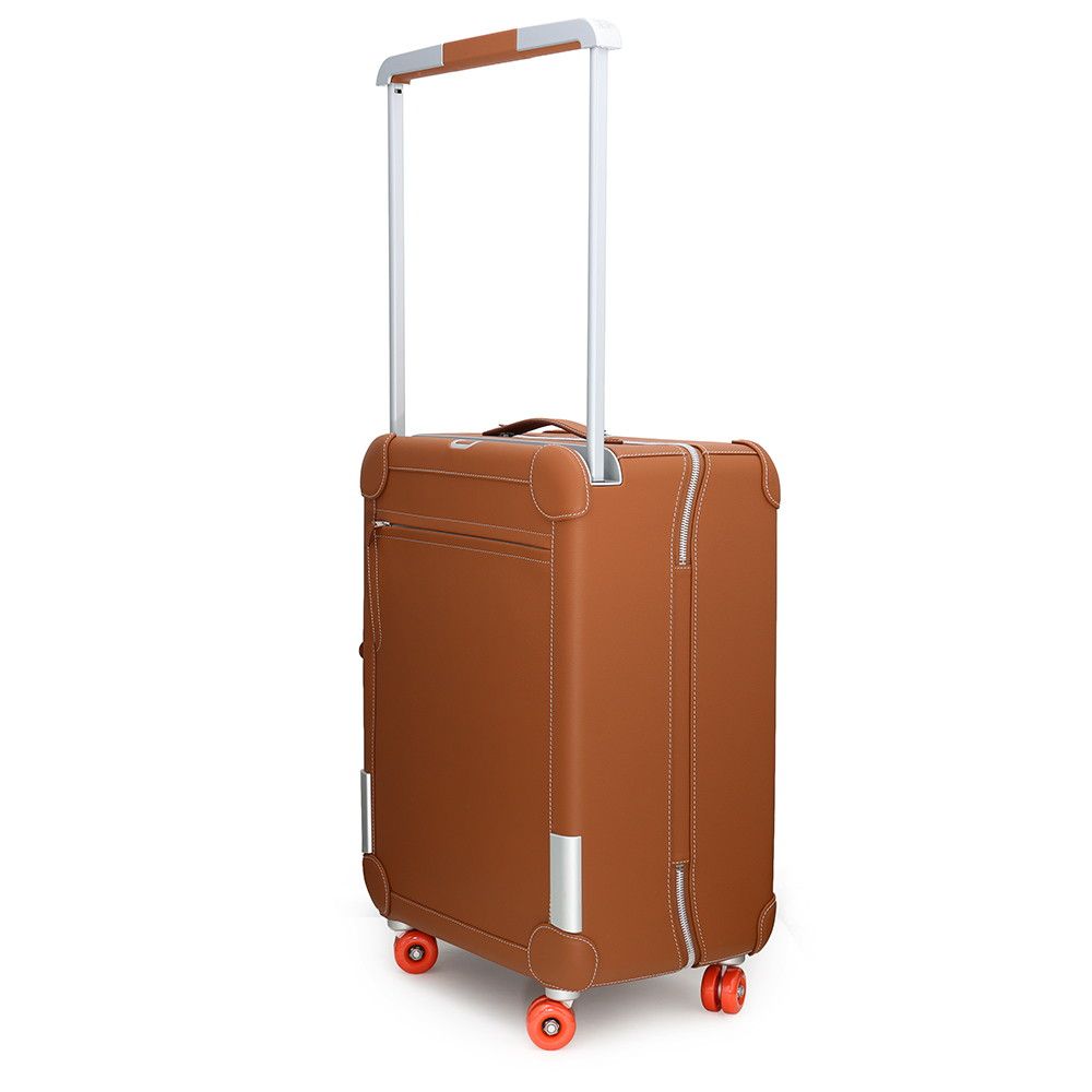 Hermes Carry Case Ro Ring Mobility Suitcase Forbe Orange Silver Taurillon Legat — view 2
