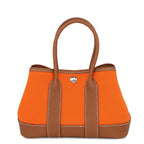 Hermes Tote Neo Garden 23 Party Gold Silver Toile Officier Negonda