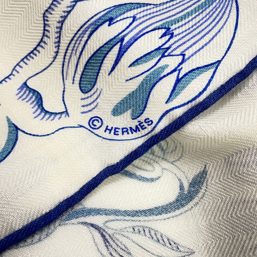 Hermes Shawl Carre 140 Geant Della Cavalleria Favolosa Cashmere Silk Scarf — view 3
