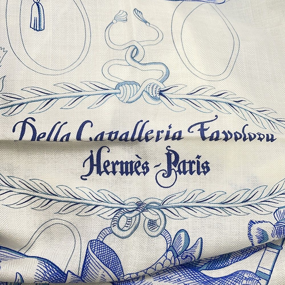 Hermes Shawl Carre 140 Geant Della Cavalleria Favolosa Cashmere Silk Scarf — view 2