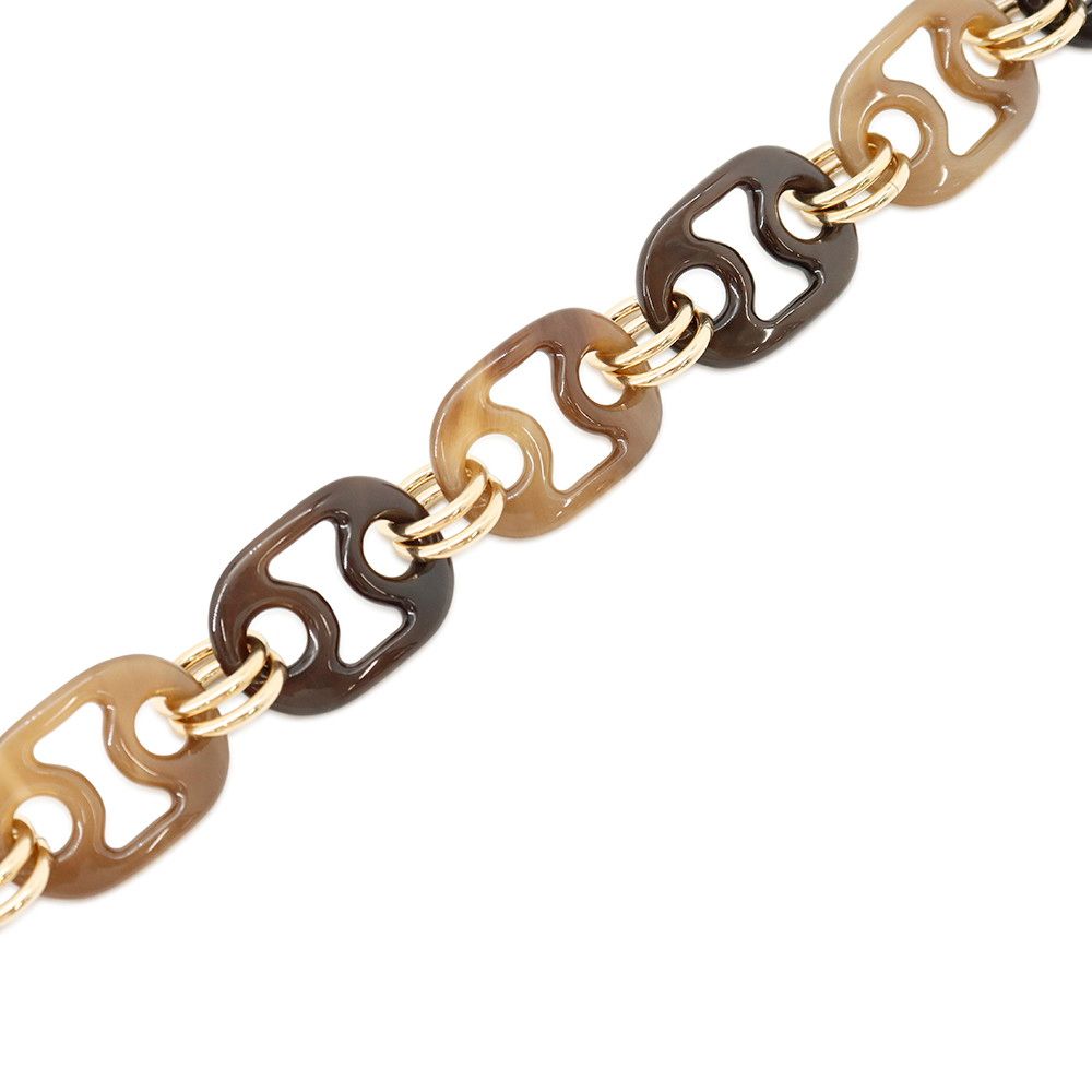 Hermes Necklace Eurydice Shoot Buffalo Horn Metal Choker — view 2