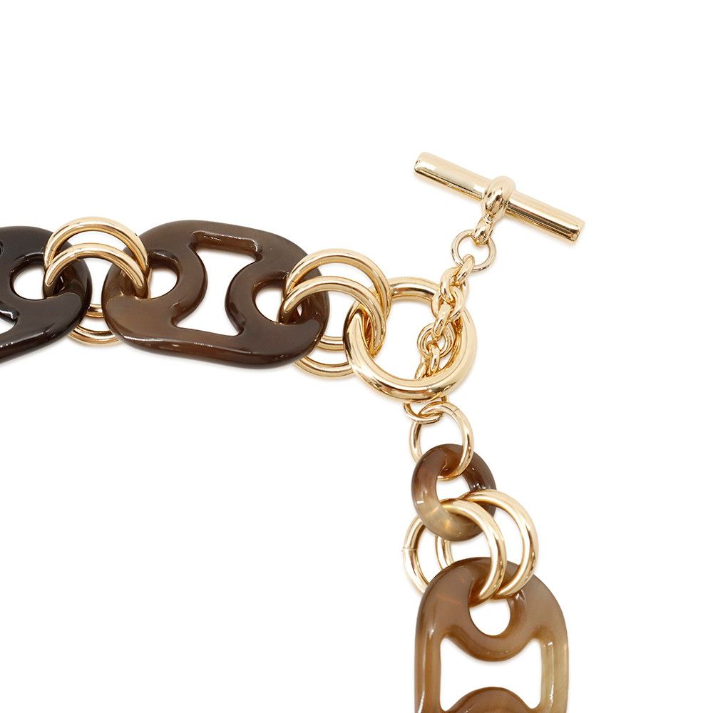 Hermes Necklace Eurydice Shoot Buffalo Horn Metal Choker — view 5