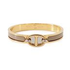 Hermes Bracelet Chaine D'ancre Mini Click PM Brown Glace Gold
