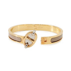 Hermes Bracelet Chaine D'ancre Mini Click PM Brown Glace Gold — view 5