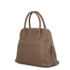 Hermes Handbag Bolide 31 Etoupe Gold Taurillon Clemence 2-Way — view 2