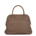 Hermes Handbag Bolide 31 Etoupe Gold Taurillon Clemence 2-Way