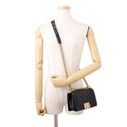 Chanel Chain Shoulder Bag Boy Small Quilted CC Logo Boy Black — view 5
