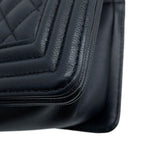 Chanel Chain Shoulder Bag Boy Small Quilted CC Logo Boy Black — view 8
