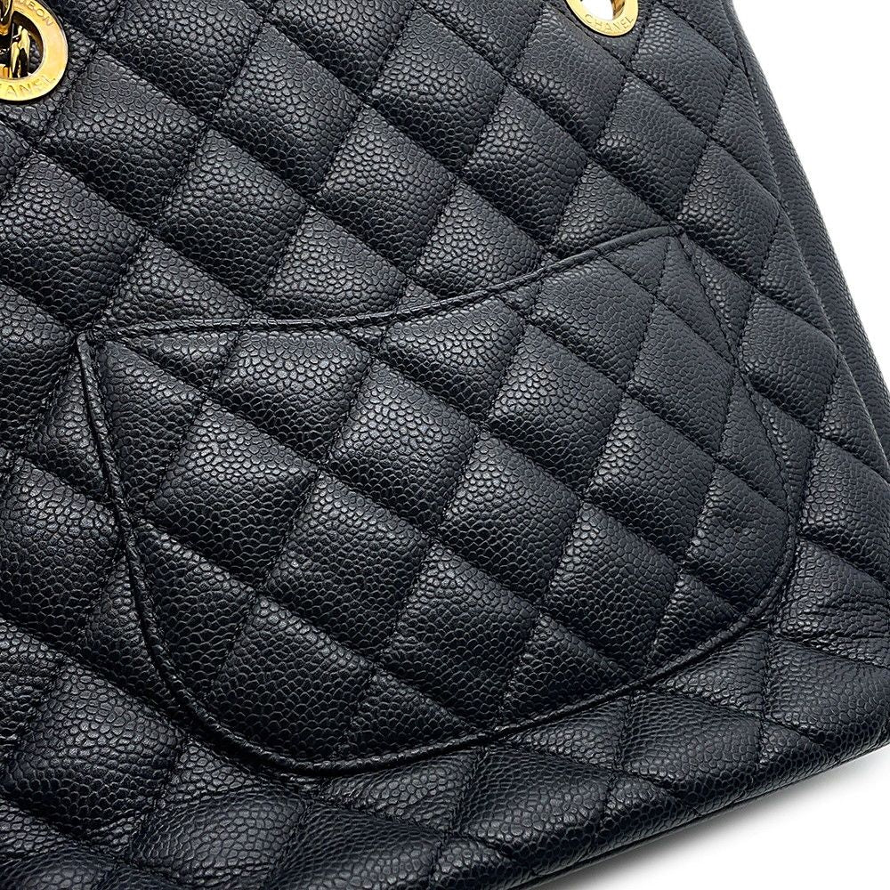 Chanel Tote Quilted CC Logo Petite Shopping PST Black — view 7