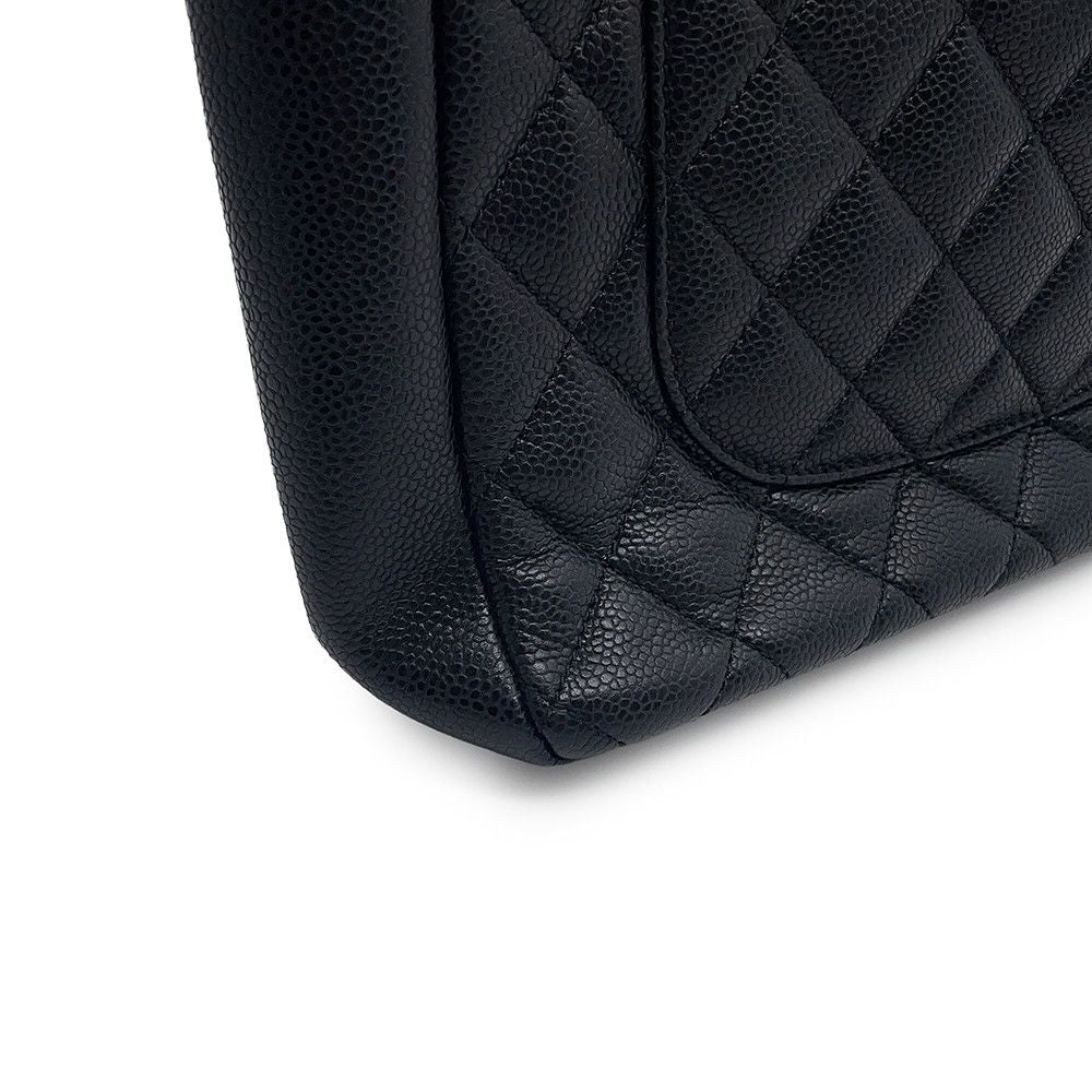 Chanel Tote Quilted CC Logo Petite Shopping PST Black — view 8