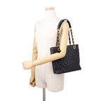Chanel Tote Quilted CC Logo Petite Shopping PST Black — view 4