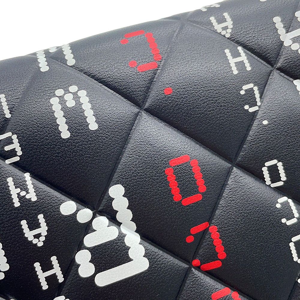 Chanel Wallet Typography Quilted CC Logo Bifold Leather Black — view 7