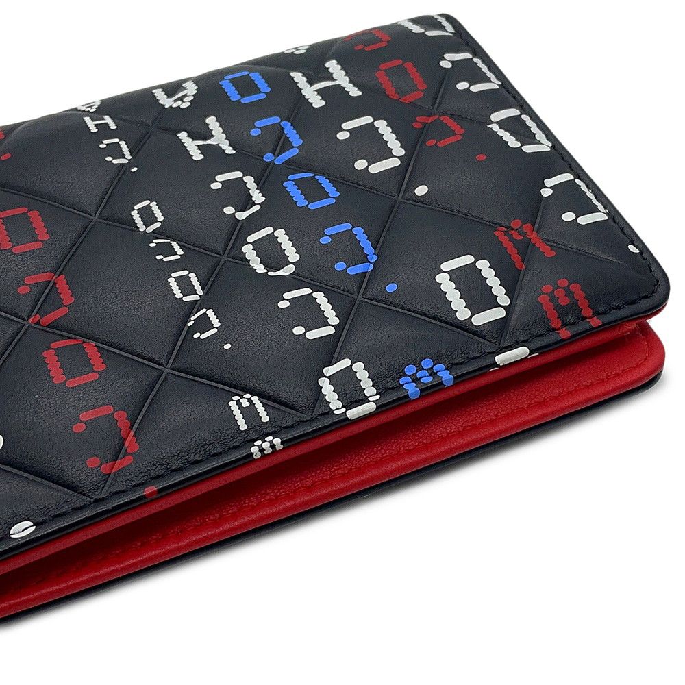 Chanel Wallet Typography Quilted CC Logo Bifold Leather Black — view 6