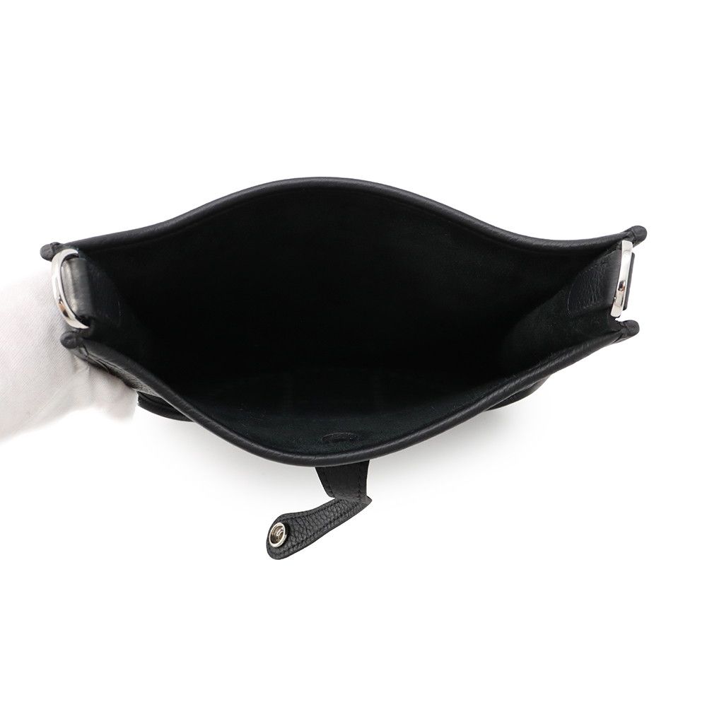 Hermes Shoulder Bag Evelyne 3 23 Black Silver Taurillon Clemence — view 5