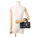 Dior Handbag Book Tote Mini Macro Cannage 2-Way Shoulder Black — view 5