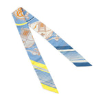 Hermes Scarf Twill Ex Libris Embroidery Gift Box Silk — view 3