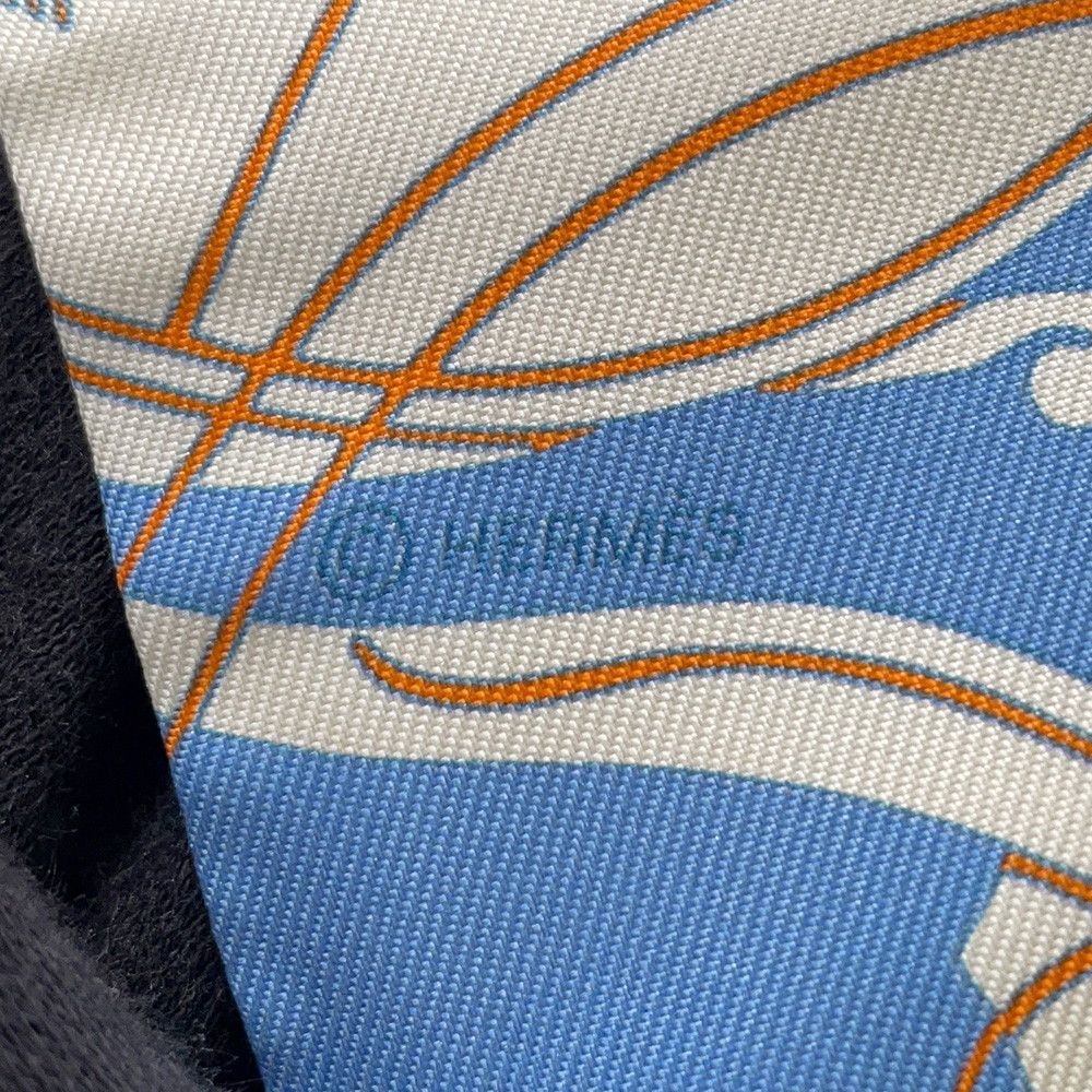 Hermes Scarf Twill Ex Libris Embroidery Gift Box Silk — view 7