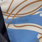 Hermes Scarf Twill Ex Libris Embroidery Gift Box Silk — view 7