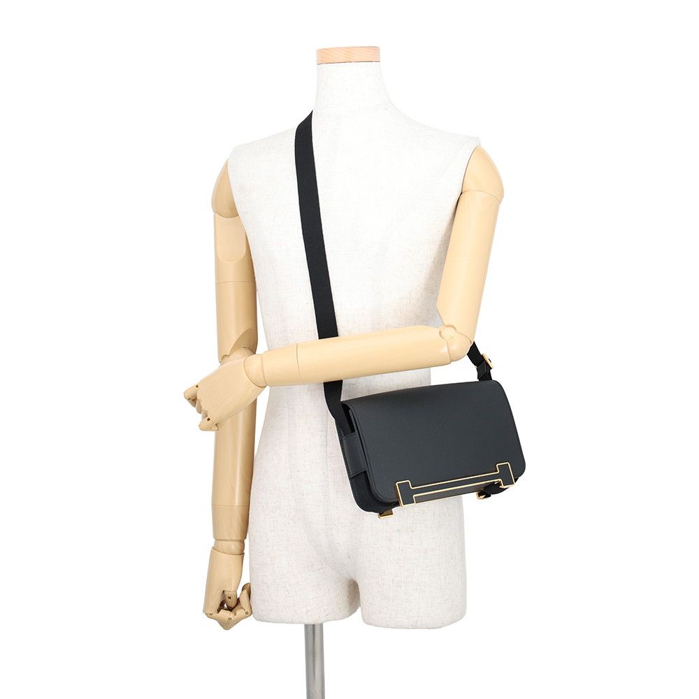 Hermes Shoulder Bag Geta Slim Black Gold Epsom — view 4