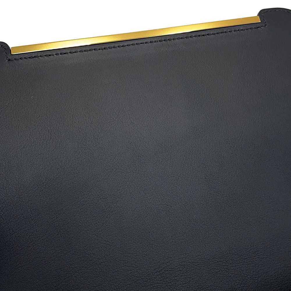 Hermes Shoulder Bag Geta Slim Black Gold Epsom — view 7