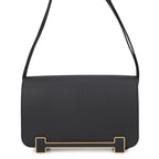 Hermes Shoulder Bag Geta Slim Black Gold Epsom