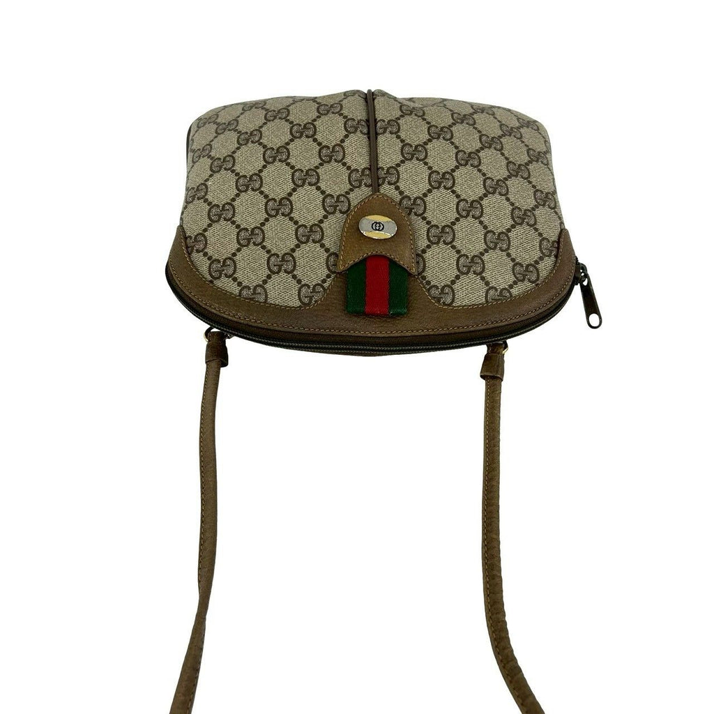 Gucci Vintage Sherry Line GG Logo Pattern Leather Shoulder Bag Crossbody — view 4