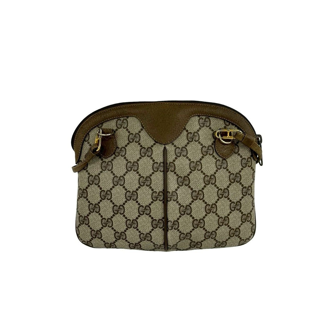 Gucci Vintage Sherry Line GG Logo Pattern Leather Shoulder Bag Crossbody — view 3