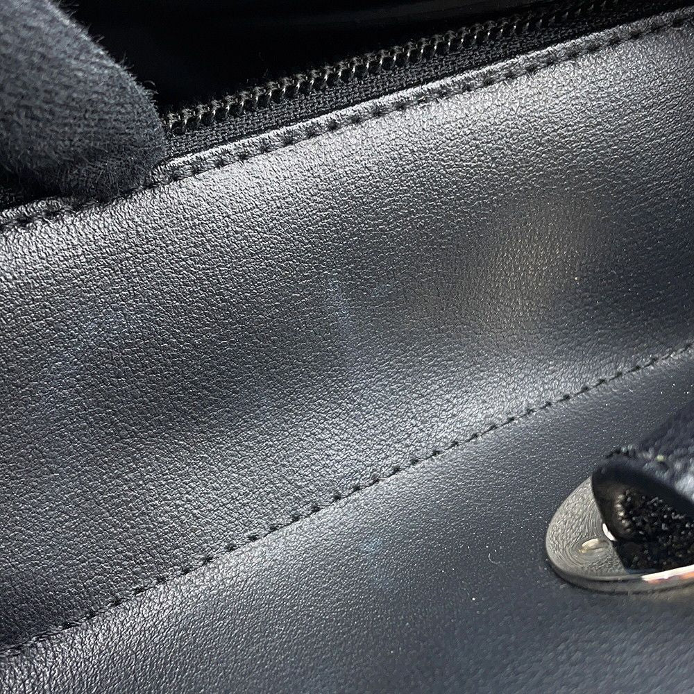 Chanel Tote Paris Biarritz PM Quilted CC Logo Black — view 8