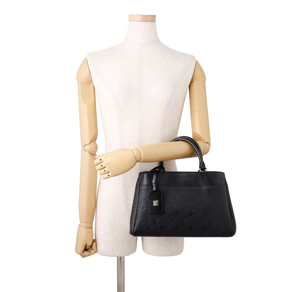 Louis Vuitton Monogram Empreinte Avenue PM 2-Way Shoulder Bag Black — view 4