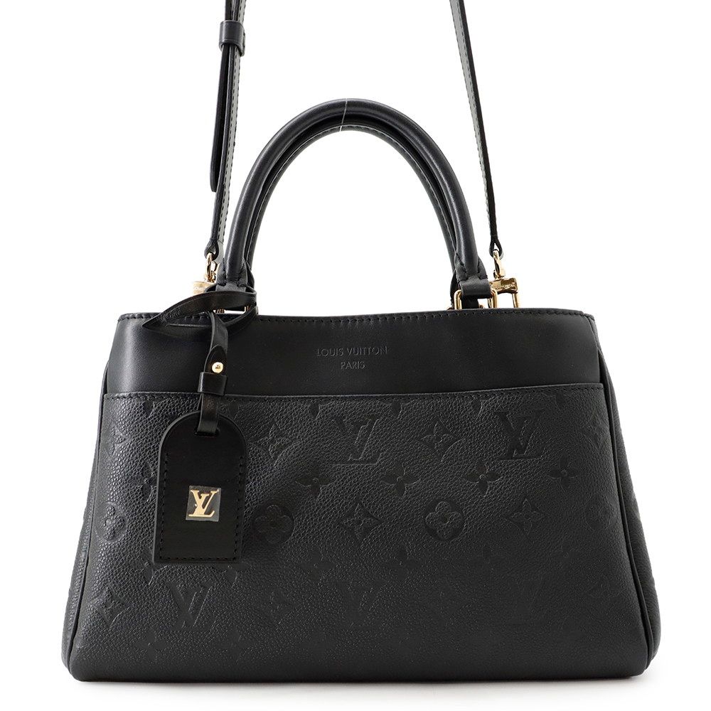 Louis Vuitton Monogram Empreinte Avenue PM 2-Way Shoulder Bag Black