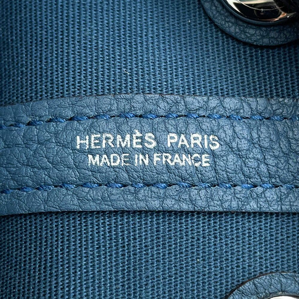 Hermes Tote Neo Garden 23 Party Blue Tonpet Silver Toile Officier Negonda — view 6