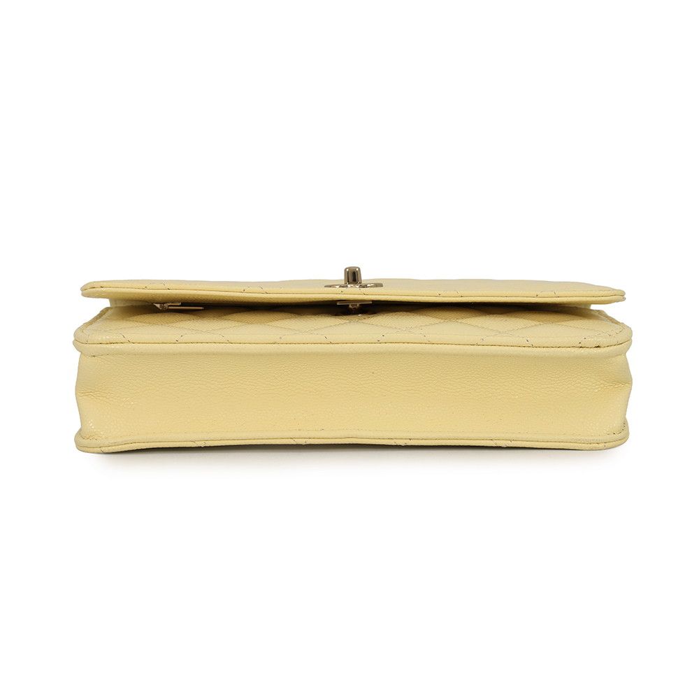 Chanel Chain Wallet Classic Quilted CC Logo Caviar Leather Shoulder — view 3