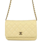Chanel Chain Wallet Classic Quilted CC Logo Caviar Leather Shoulder