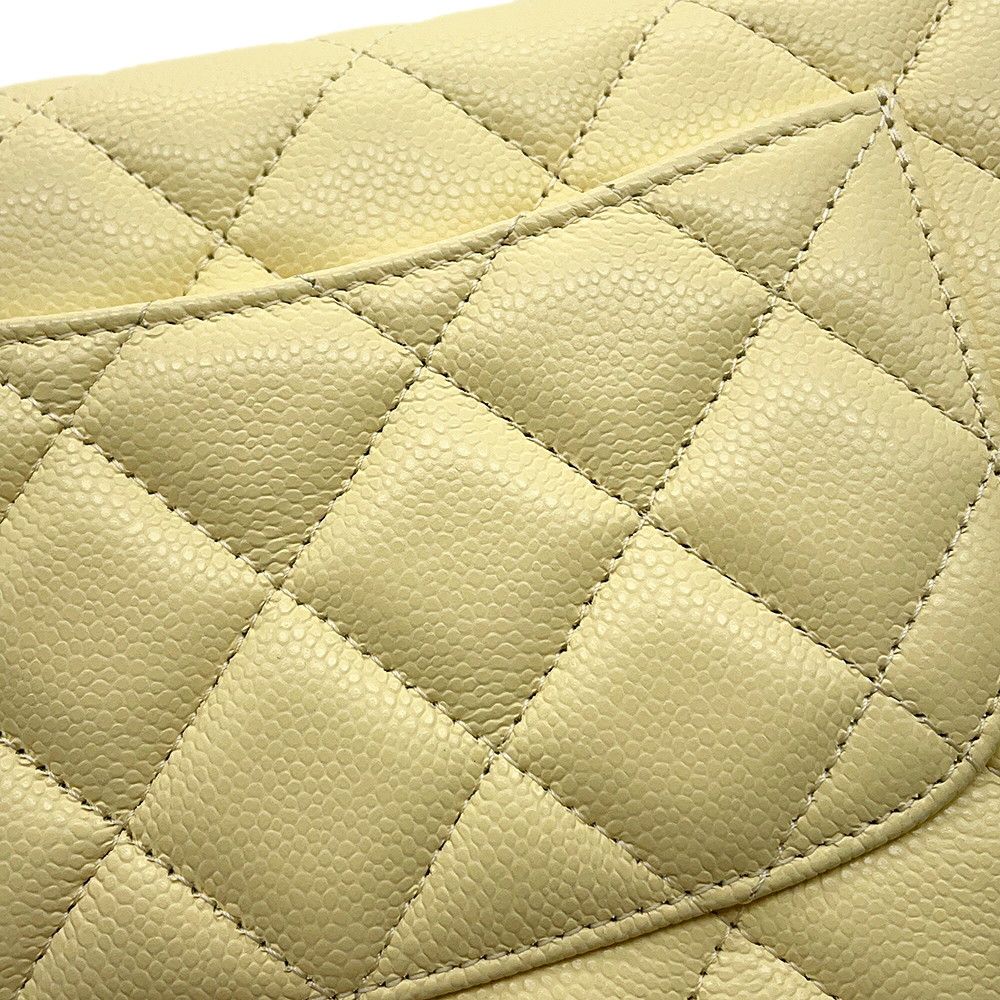 Chanel Chain Wallet Classic Quilted CC Logo Caviar Leather Shoulder — view 7