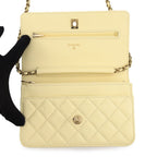 Chanel Chain Wallet Classic Quilted CC Logo Caviar Leather Shoulder — view 5