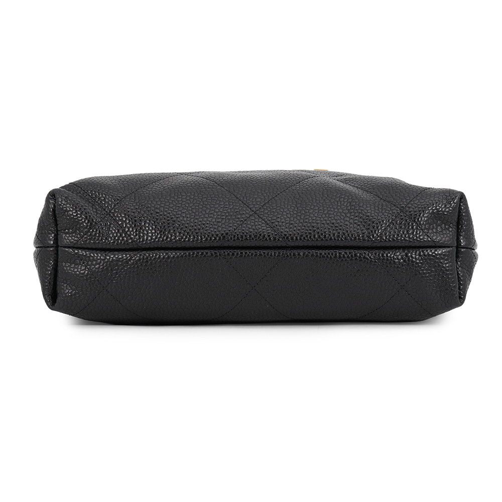 Chanel Handbag 22 Quilted Small Caviar Leather with Pouch Black — view 3