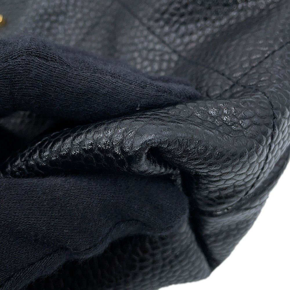 Chanel Handbag 22 Quilted Small Caviar Leather with Pouch Black — view 7