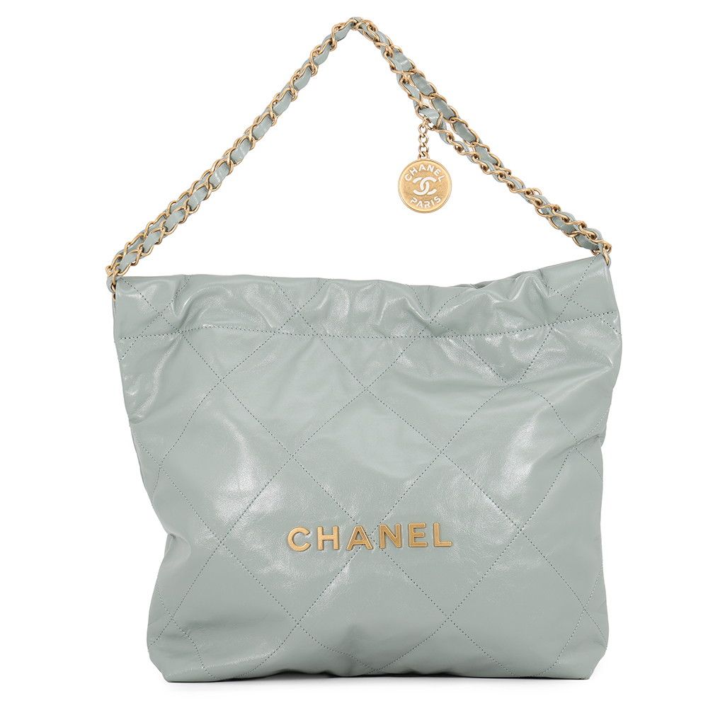 Chanel Handbag 22 Quilted Small Shiny Calf Leather