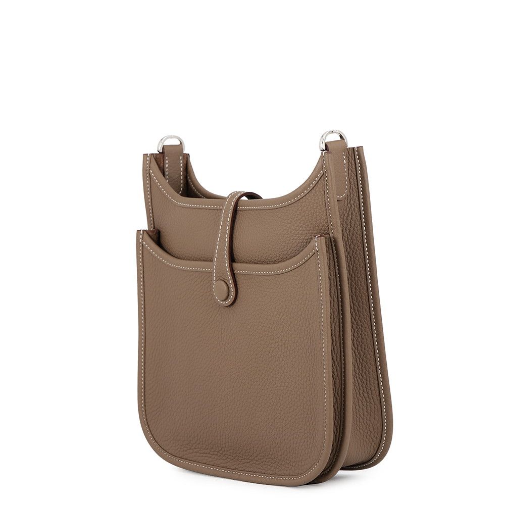 Hermes Shoulder Bag Evelyne 3 23 Etoupe Silver Taurillon Clemence — view 2