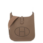 Hermes Shoulder Bag Evelyne 3 23 Etoupe Silver Taurillon Clemence