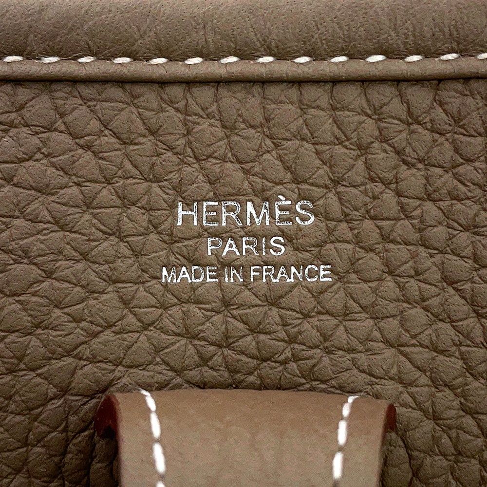 Hermes Shoulder Bag Evelyne 3 23 Etoupe Silver Taurillon Clemence — view 8