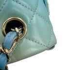 Chanel Chain Shoulder Bag Mini Quilted CC Logo Lambskin — view 6