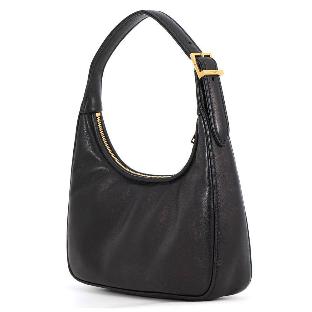 Saint Laurent Paris Handbag Calypso Mini Hobo Lambskin 2-Way Shoulder Black — view 2