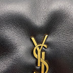 Saint Laurent Paris Handbag Calypso Mini Hobo Lambskin 2-Way Shoulder Black — view 8