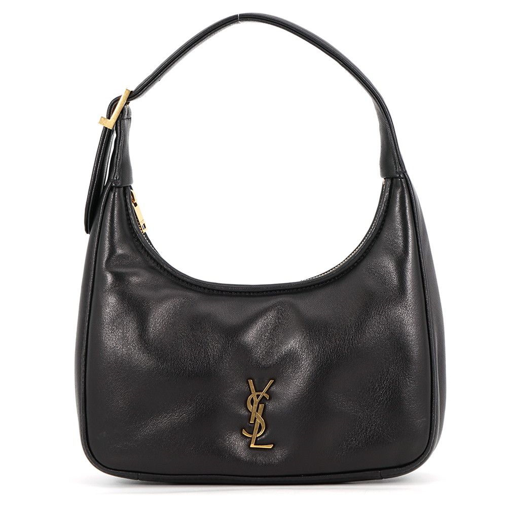 Saint Laurent Paris Handbag Calypso Mini Hobo Lambskin 2-Way Shoulder Black
