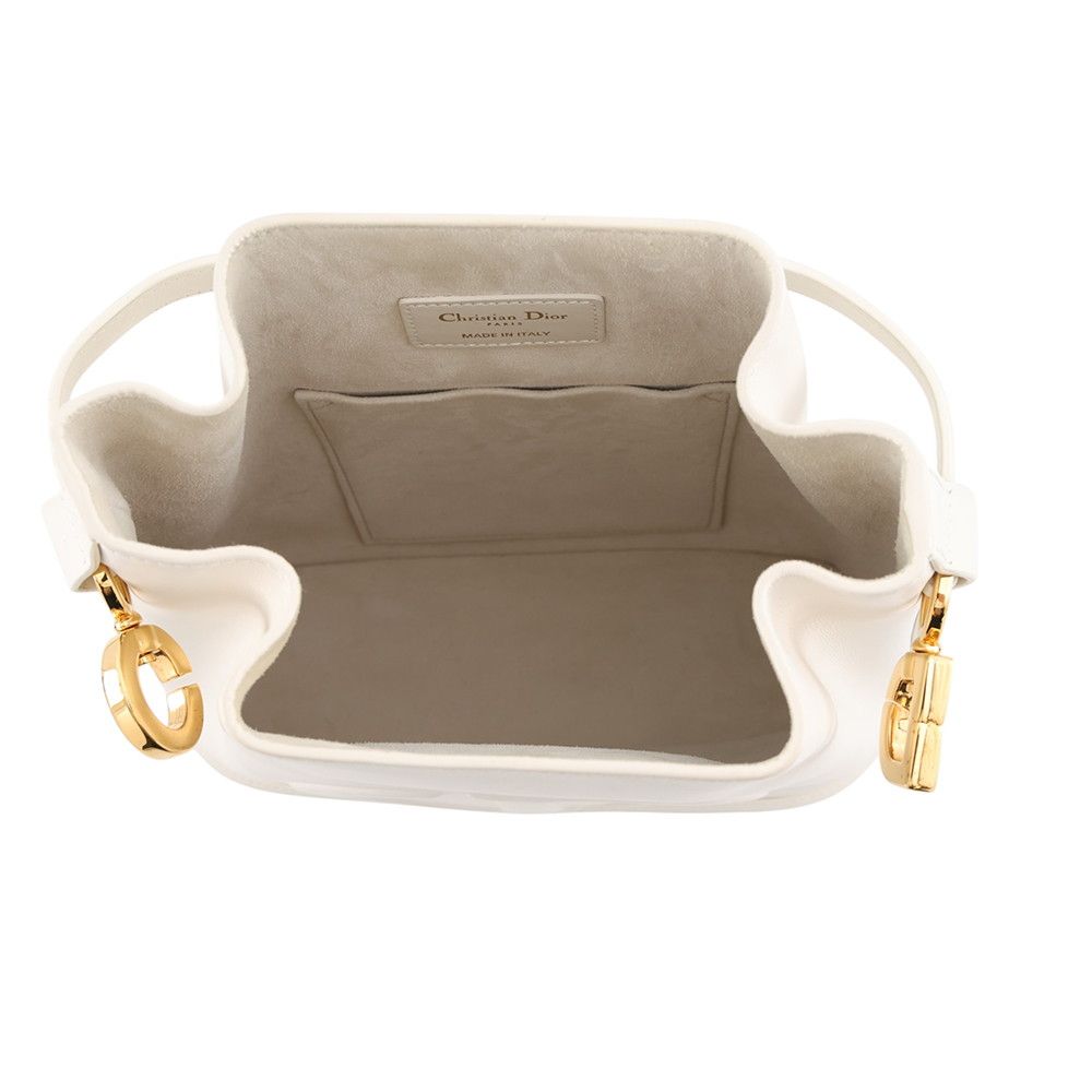 Dior Handbag C'est CD Embossed Leather 2-Way Shoulder White — view 6