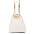 Dior Handbag C'est CD Embossed Leather 2-Way Shoulder White