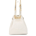 Dior Handbag C'est CD Embossed Leather 2-Way Shoulder White