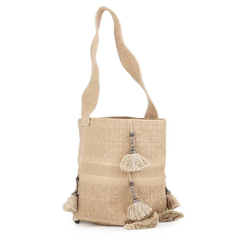 Dior Shoulder Bag D-bubble Tassel Cannage Canvas — view 2